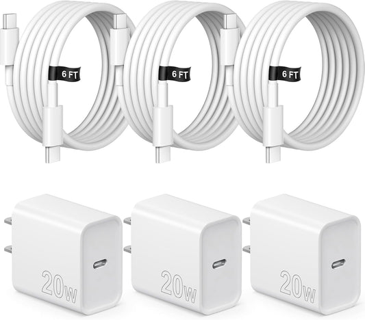 Fast Charge 3 Pack iPhone 16 Charger Set