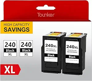 Tounker PG-240XL Remanufactured Ink Cartridge for Canon 240XL