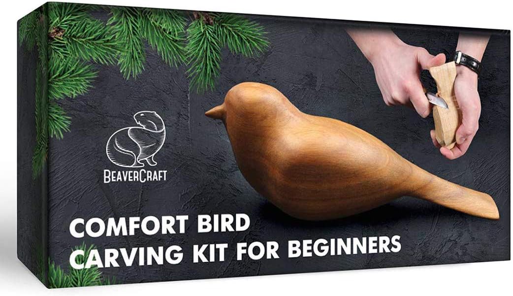 BeaverCraft Wood Carving Kit Comfort Bird DIY for Adults & Kids