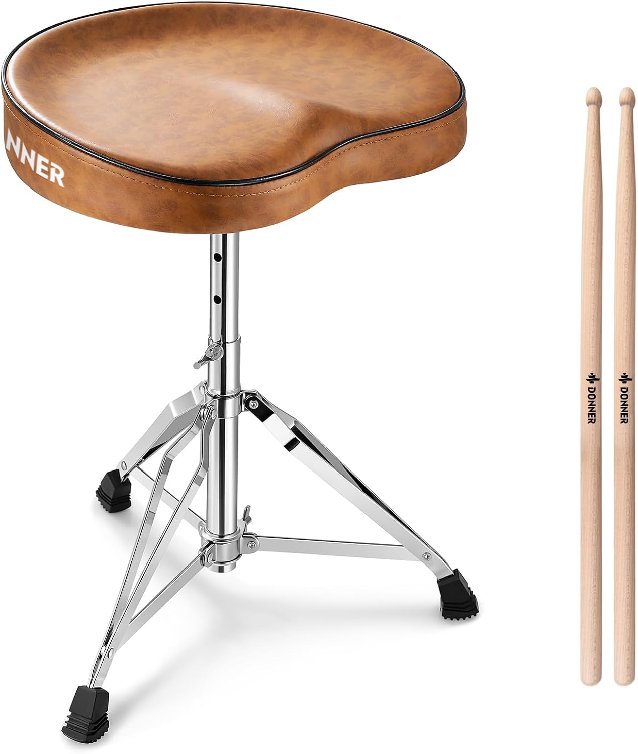 Donner Saddle Drum Throne with Adjustable Height and Comfort
