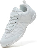 White Womens Cheer Shoes Lightweight Breathable Competition Sneakers