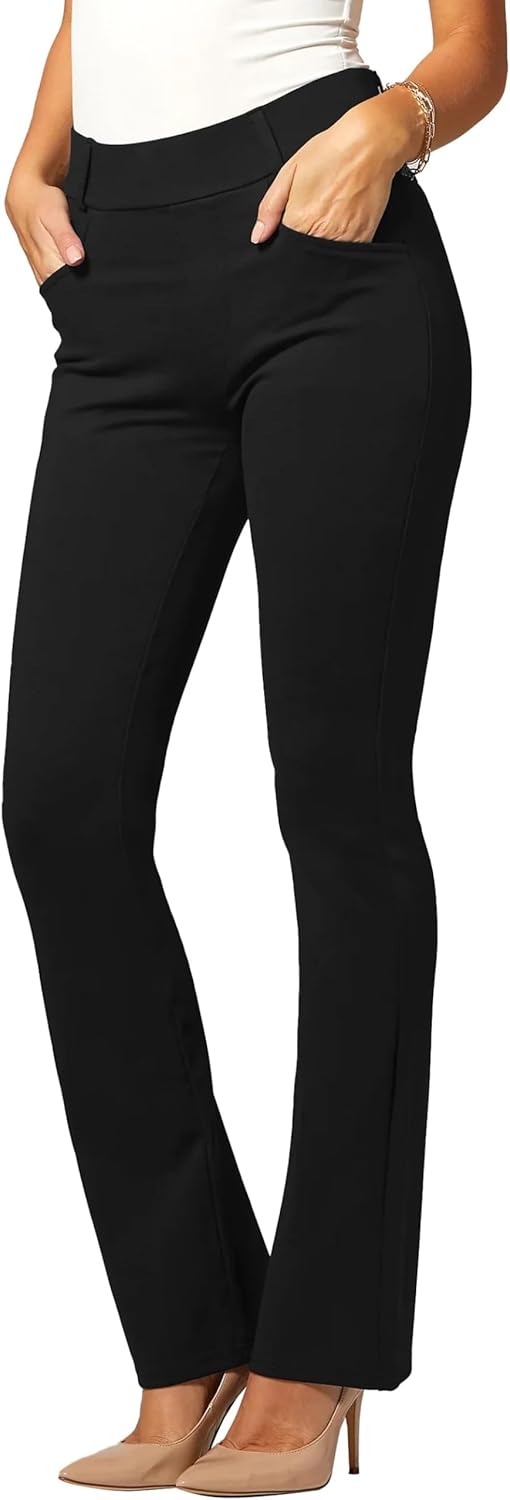 Stretch Slacks for Women - Tummy Control Bootcut Pants