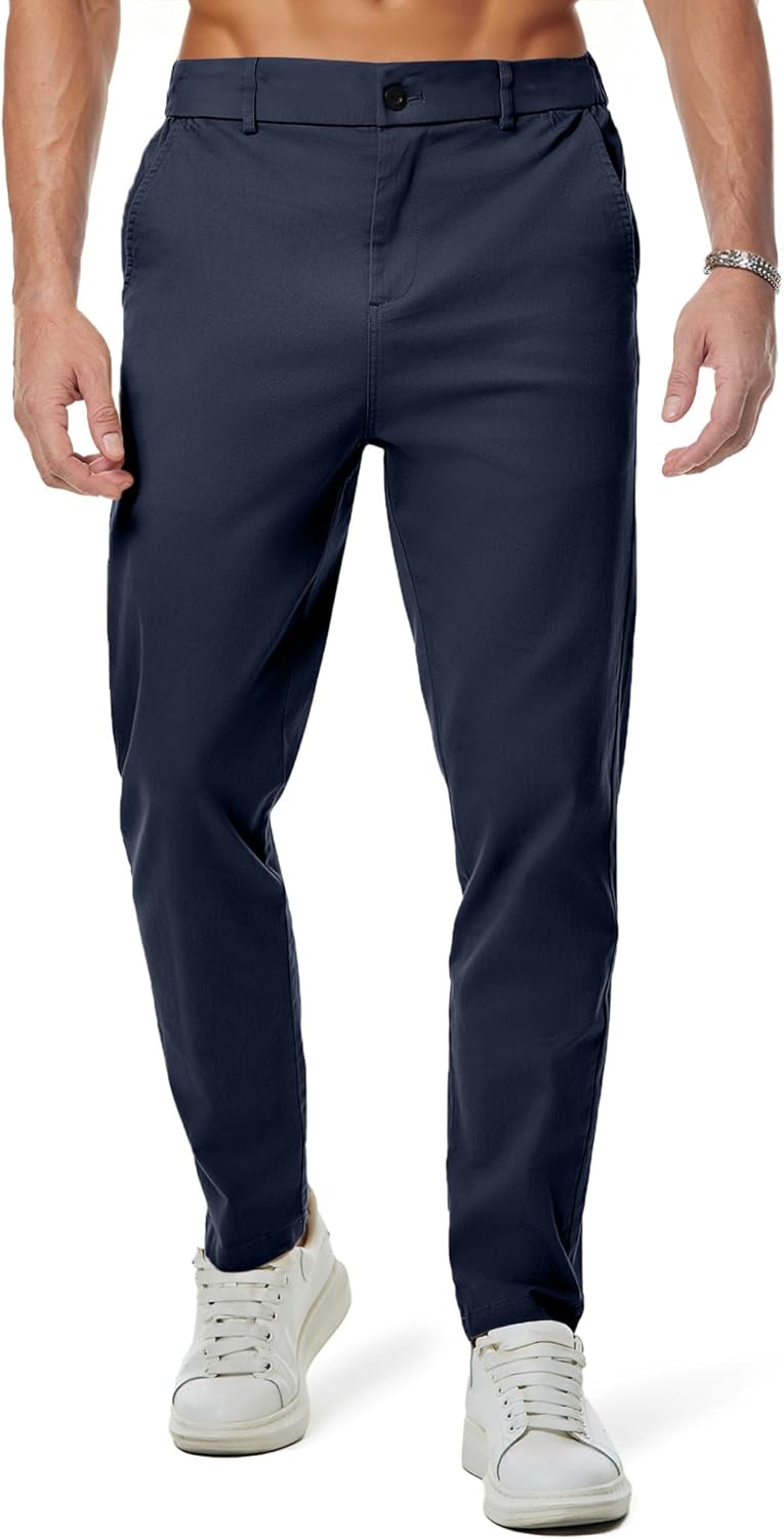 JMIERR Men's Chino Pants for Casual and Golf Wear Comfort