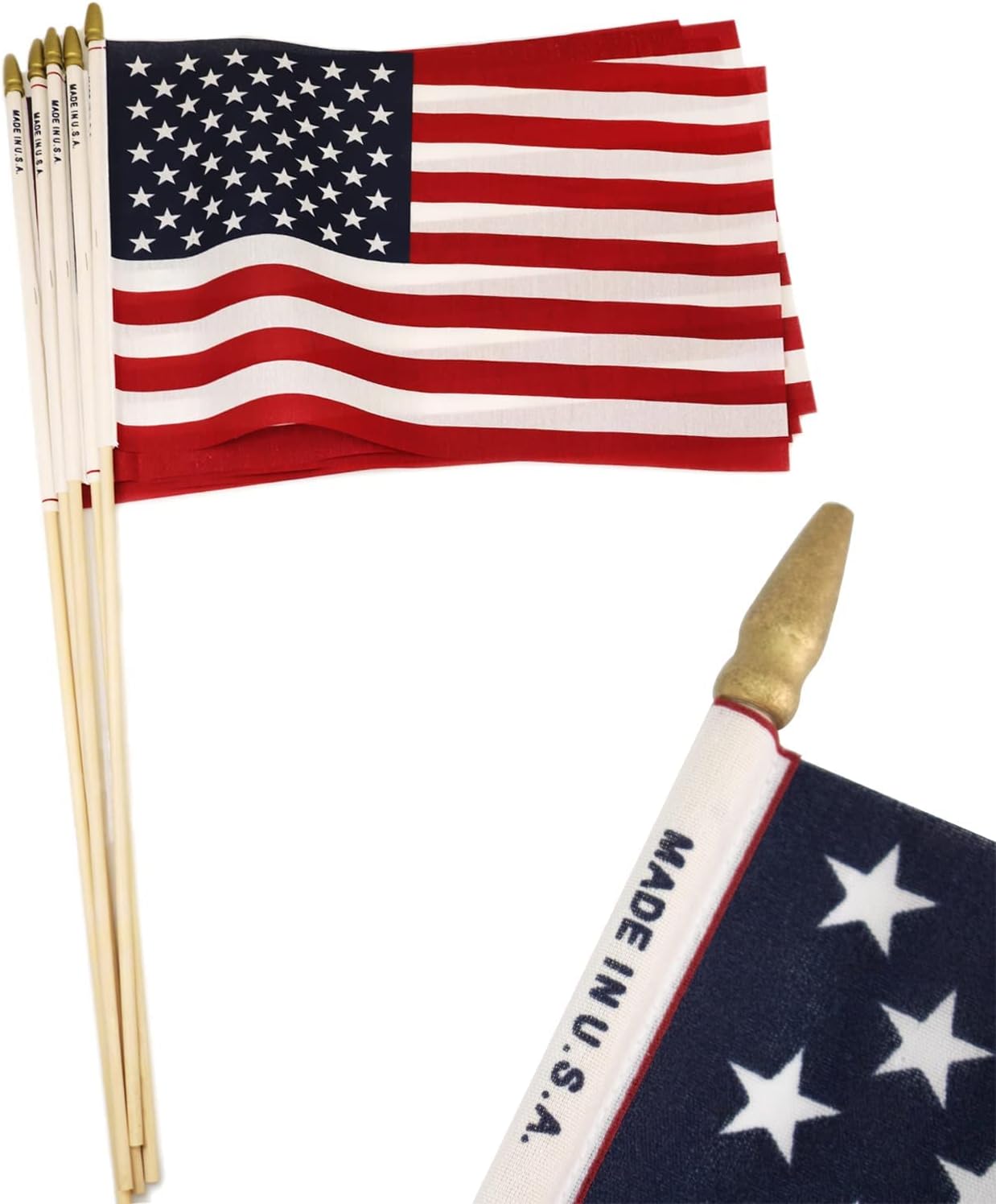 24pc US Stick Flags 12x18 Inch for Patriotic Celebrations