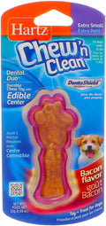 Hartz Chew N Clean Dental Duo Dog Chew Toy Extra Small - Bacon Pack