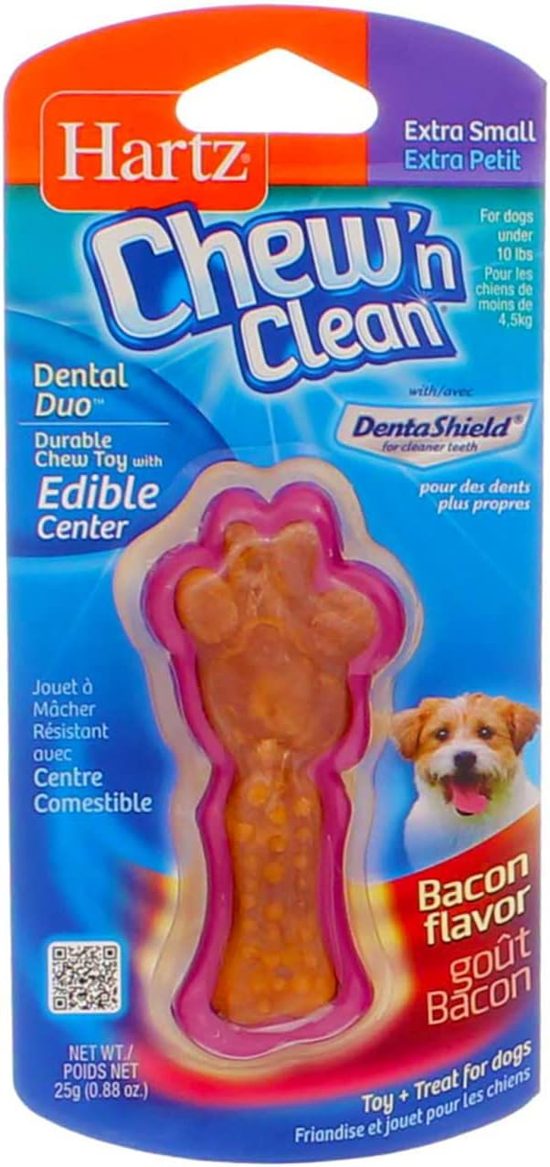Hartz Chew N Clean Dental Duo Dog Chew Toy for Tiny Dogs