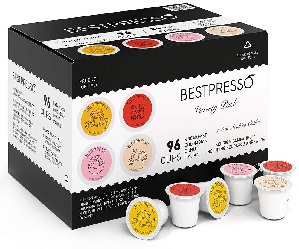 Bestpresso Coffee Variety Pack K-Cup Pods for Ultimate Freshness