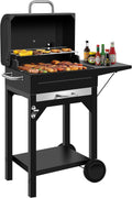 Charcoal Grill Small BBQ Grill with Pull-Out Grease Tray - Compact