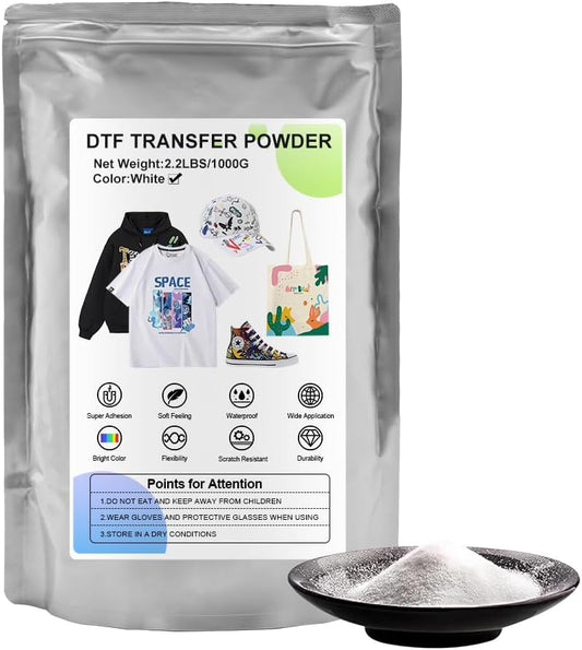 Aomya DTF Transfer Powder 1000g: Hot Melt Adhesive for Sublimation