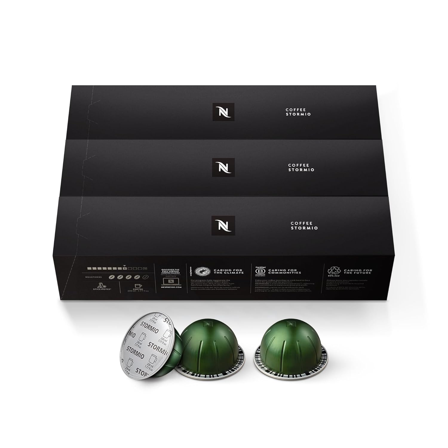 Nespresso Vertuo Stormio Dark Roast Coffee Pods for Intense Flavor
