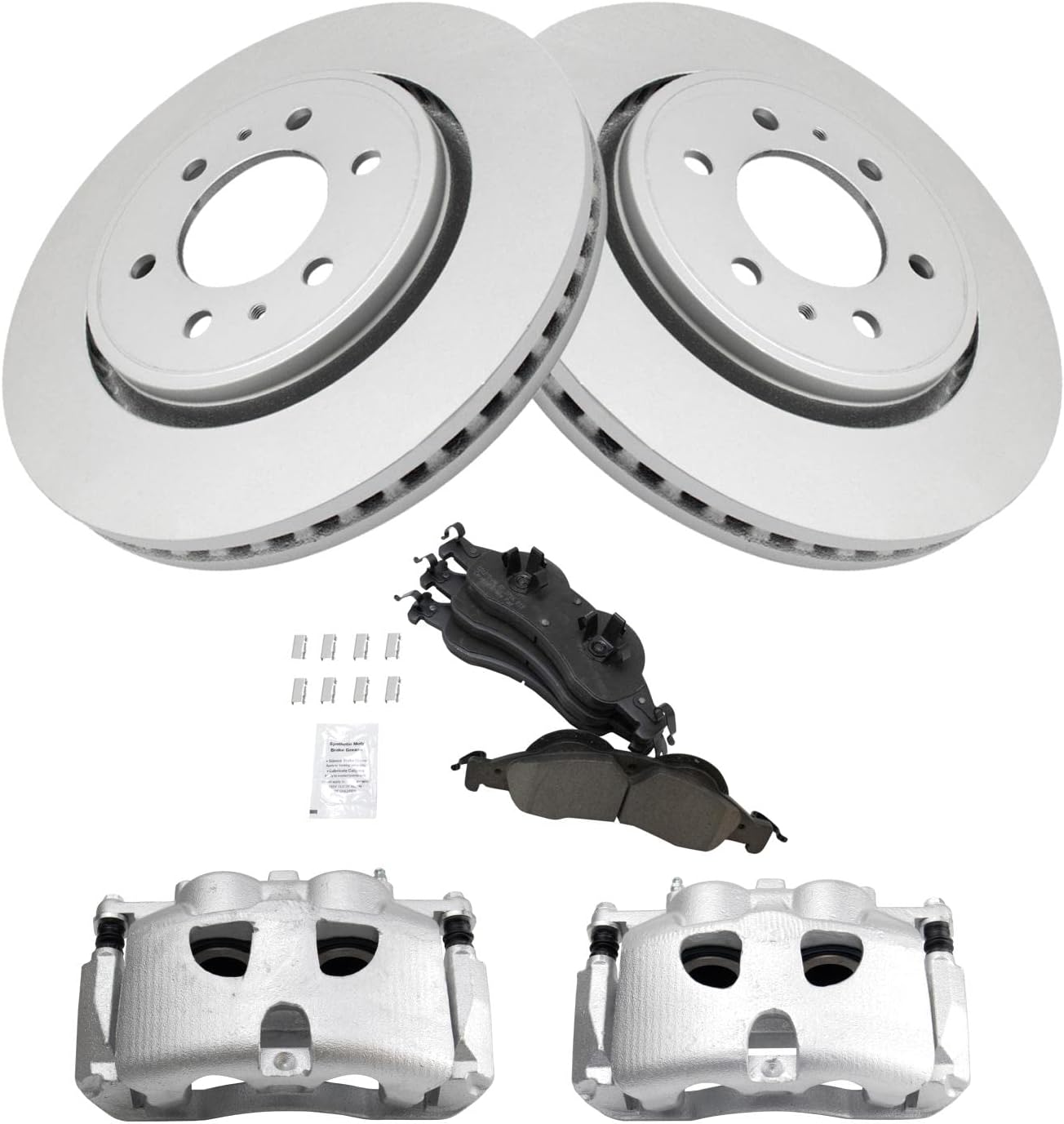 TRQ Front Brake Pad & Rotor Kit for 2009 Lincoln Navigator