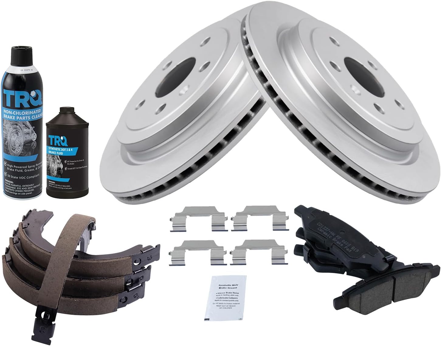 TRQ Rear Brake Pad & Rotor Kit for 2008-2014 Cadillac CTS