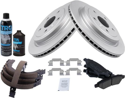 TRQ Rear Brake Pad & Rotor Kit for 2008-2014 Cadillac CTS