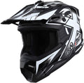 1Storm Adult Motocross Helmet HF801 Sonic White - XXL Comfortable Full