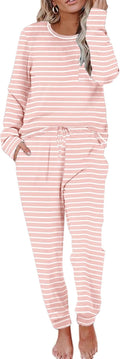 Ekouaer Pajamas Women's Long Sleeve PJ Set - Soft Long Sleepwear