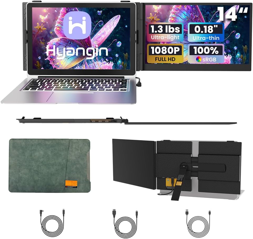 2025 Upgraded 14in Laptop Screen Extender for Enhanced Productivity