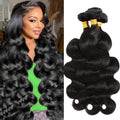Body Wave Bundles Human Hair 18 20 22in - Natural Black, Full Weight