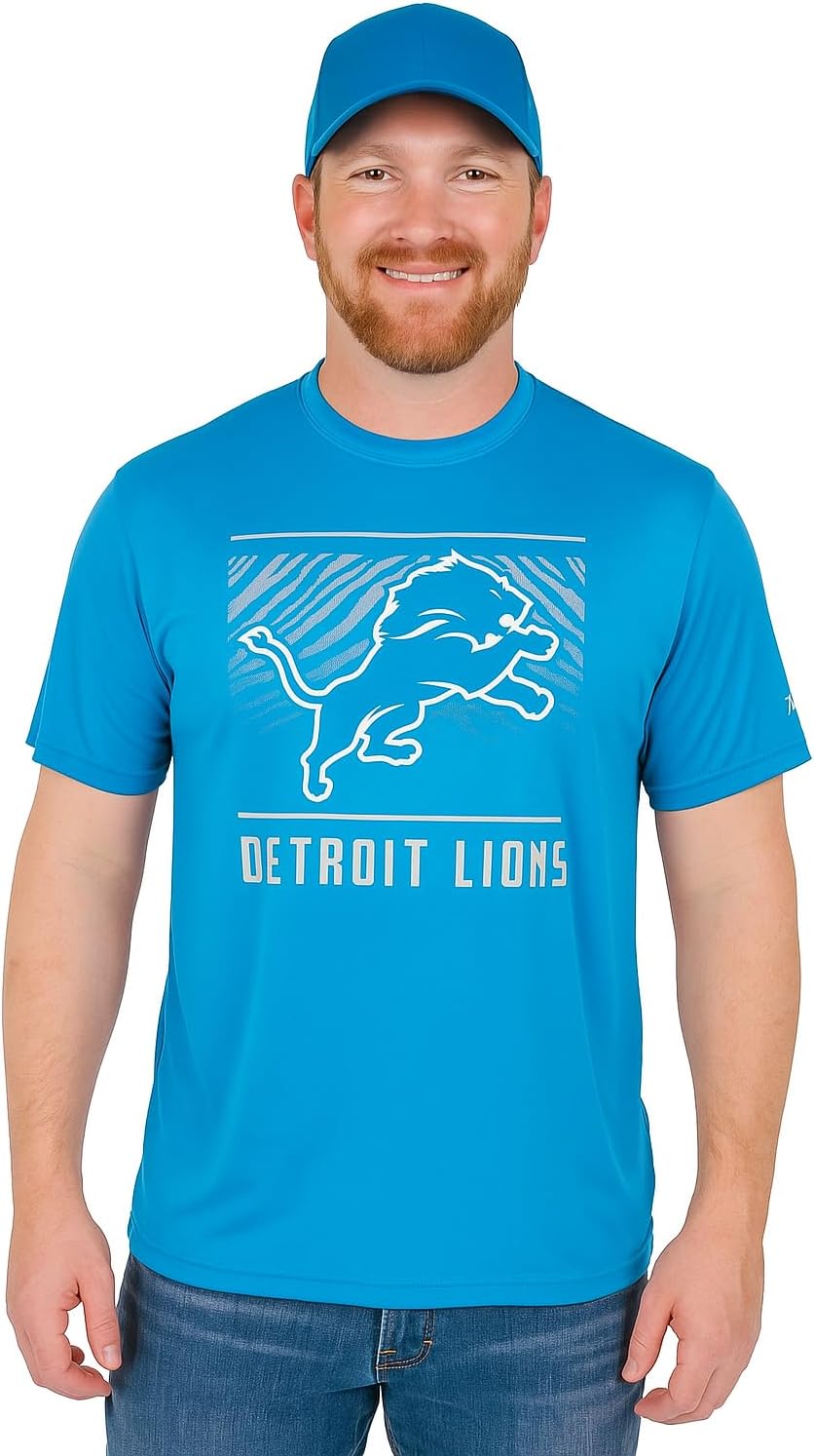 Zubaz NFL Men's Short Sleeve Team Graphic T-Shirt for Fans