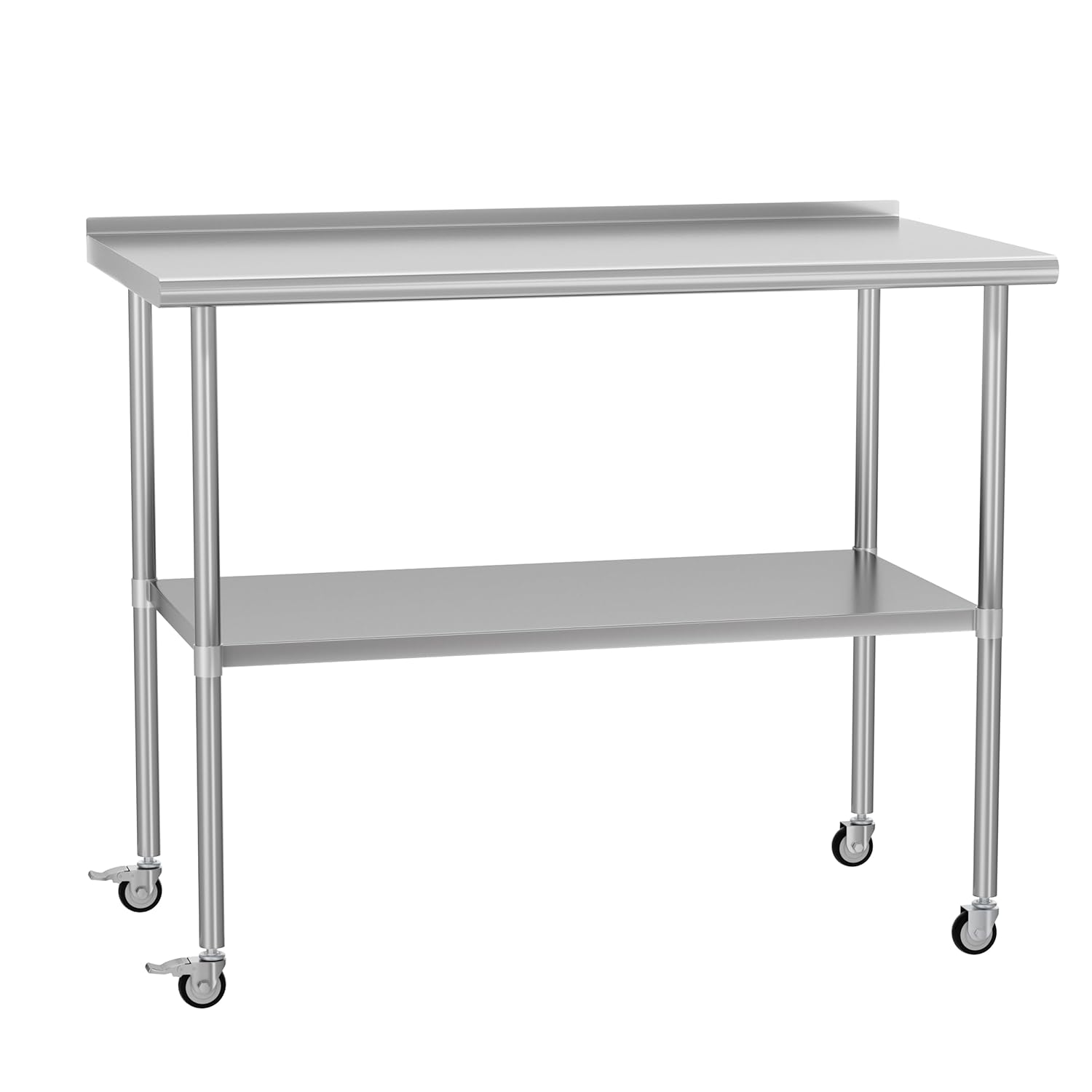 Stainless Steel Work Table with Wheels for Commercial Use