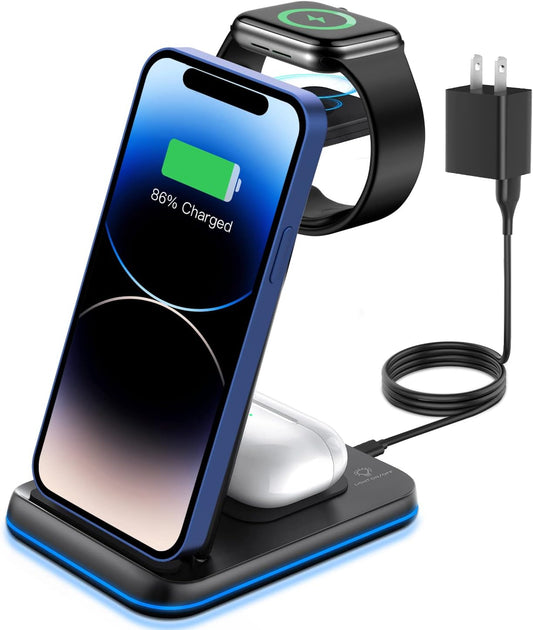 ZUBARR Foldable Charger: 3-in-1 Wireless Charging Hub