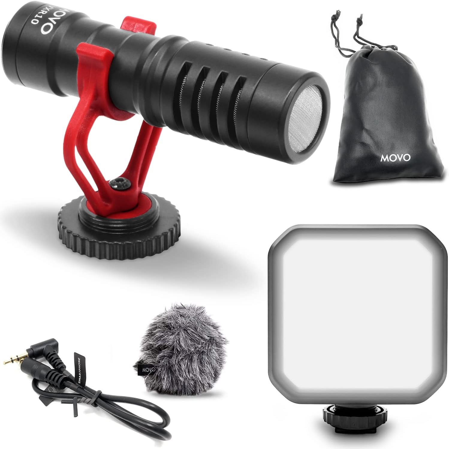 Movo Content Creator Video Kit with VXR10 Mic and LED Light