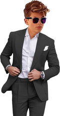 Boys Linen Suit 2-Piece Summer Beach Wedding Outfit - Lightweight