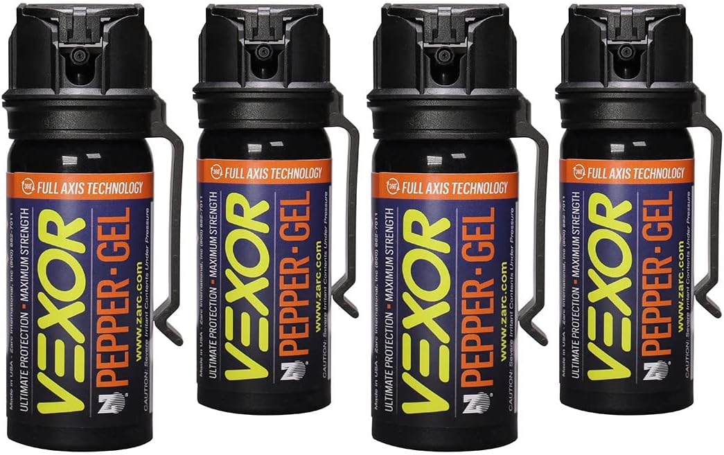 VEXOR Pepper Gel Maximum Strength Police Spray for Personal Safety