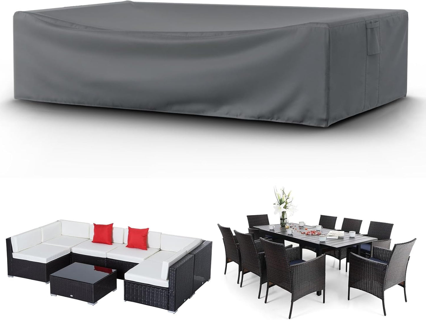 STARTWO Waterproof Heavy Duty Patio Furniture Cover for Sectionals