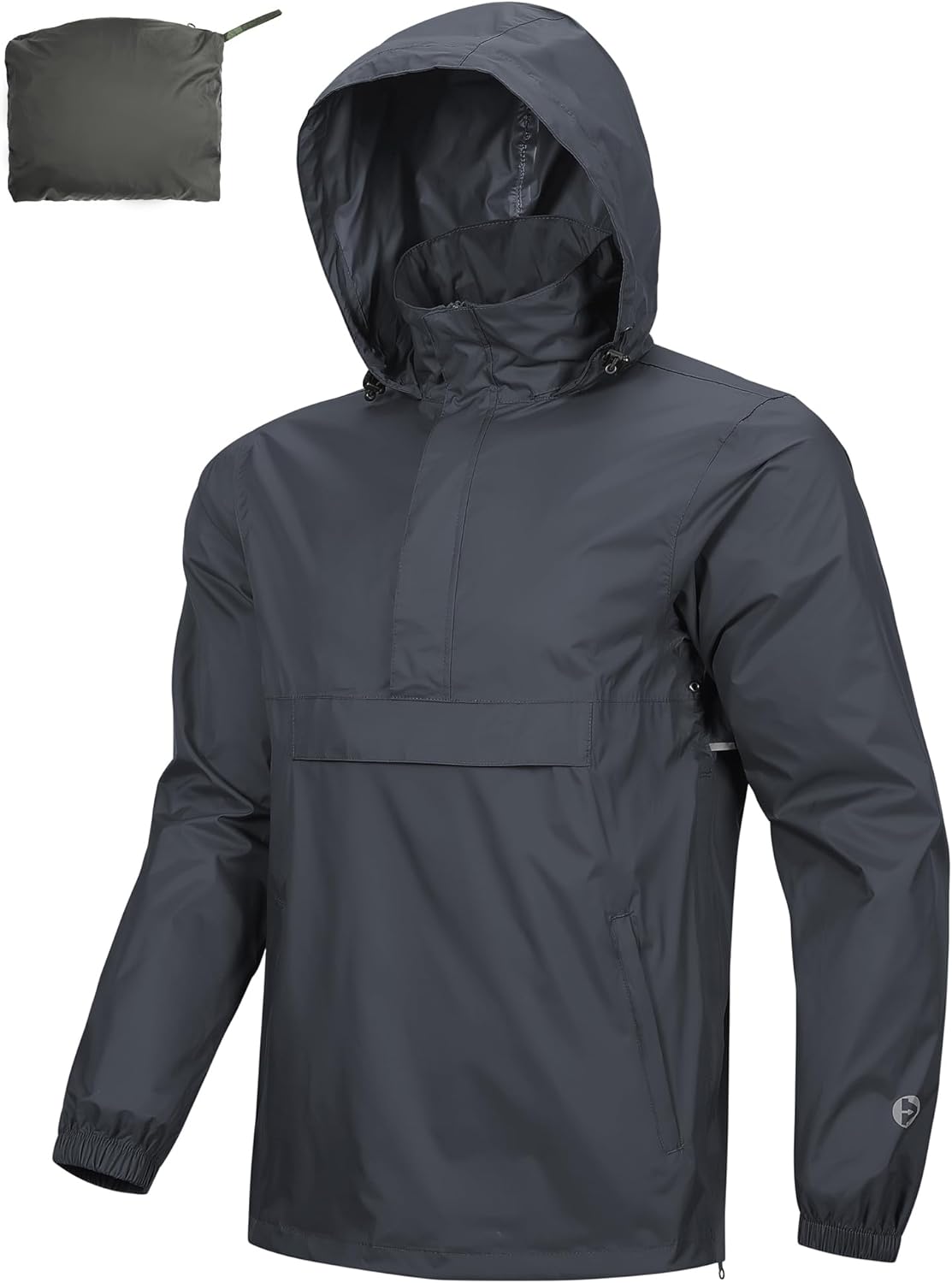 Outdoor Ventures Men's Rain Jacket Lightweight Waterproof Pullover