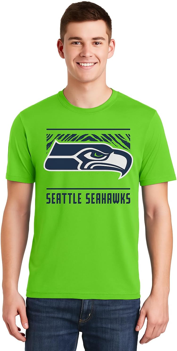 Zubaz NFL Men's Short Sleeve Team Graphic T-Shirt for Fans
