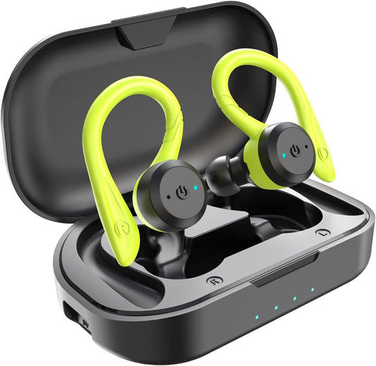 Wireless Waterproof Earbuds for Sport Green