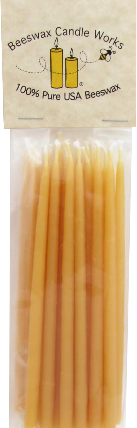 100% USA Beeswax 5-Inch Birthday Candles (Pack of 24)