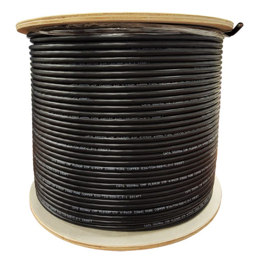TSCables Cat6 Plenum Shielded 1000ft Ethernet Cable for High-Speed