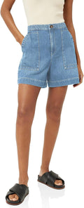 Womens High Waisted Denim Shorts Wide Leg - Comfortable Fit
