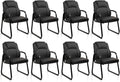 CLATINA Leather Guest Chair with Padded Arm Rest - 8 Pack