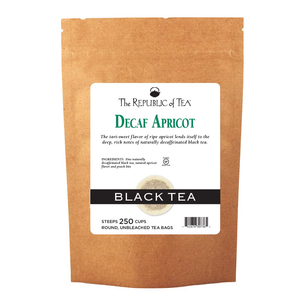 Decaf Apricot Black Tea Refill Pack of 250 Tea Bags for Enjoyment