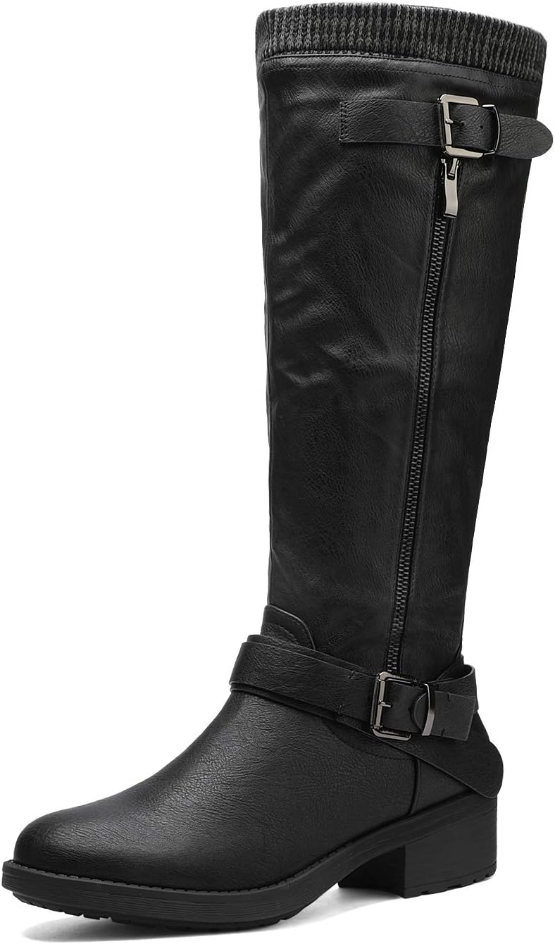 DREAM PAIRS Women's Knee High Boots for Wide Calf Comfort