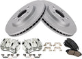 Front Brake Pad & Rotor Kit with Calipers for 2005-2010 Honda Odyssey