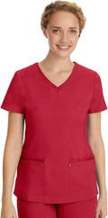 Women's Juliet V-Neck Scrub Top with 2 Pockets - Slim Fit
