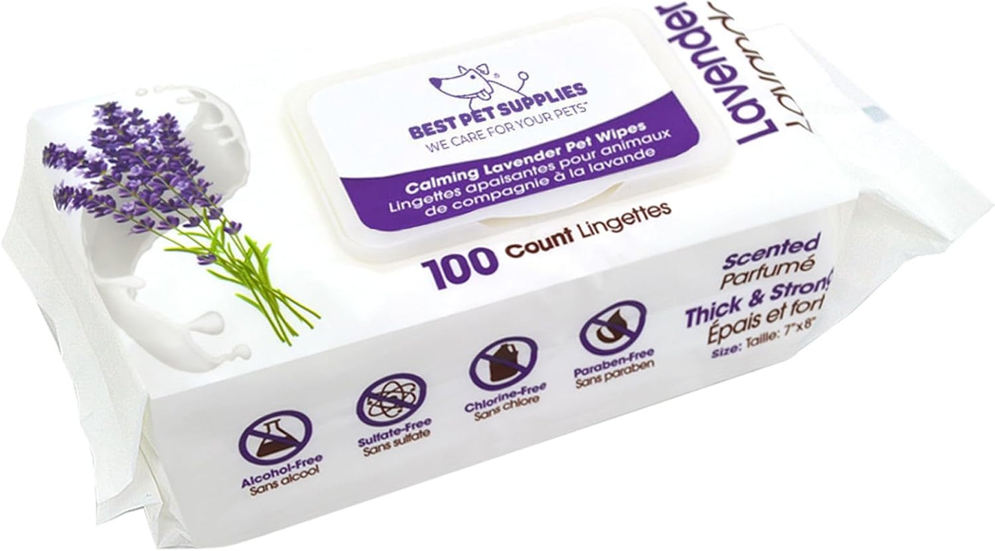 Plant-Based Pet Grooming Wipes - Calming Lavender