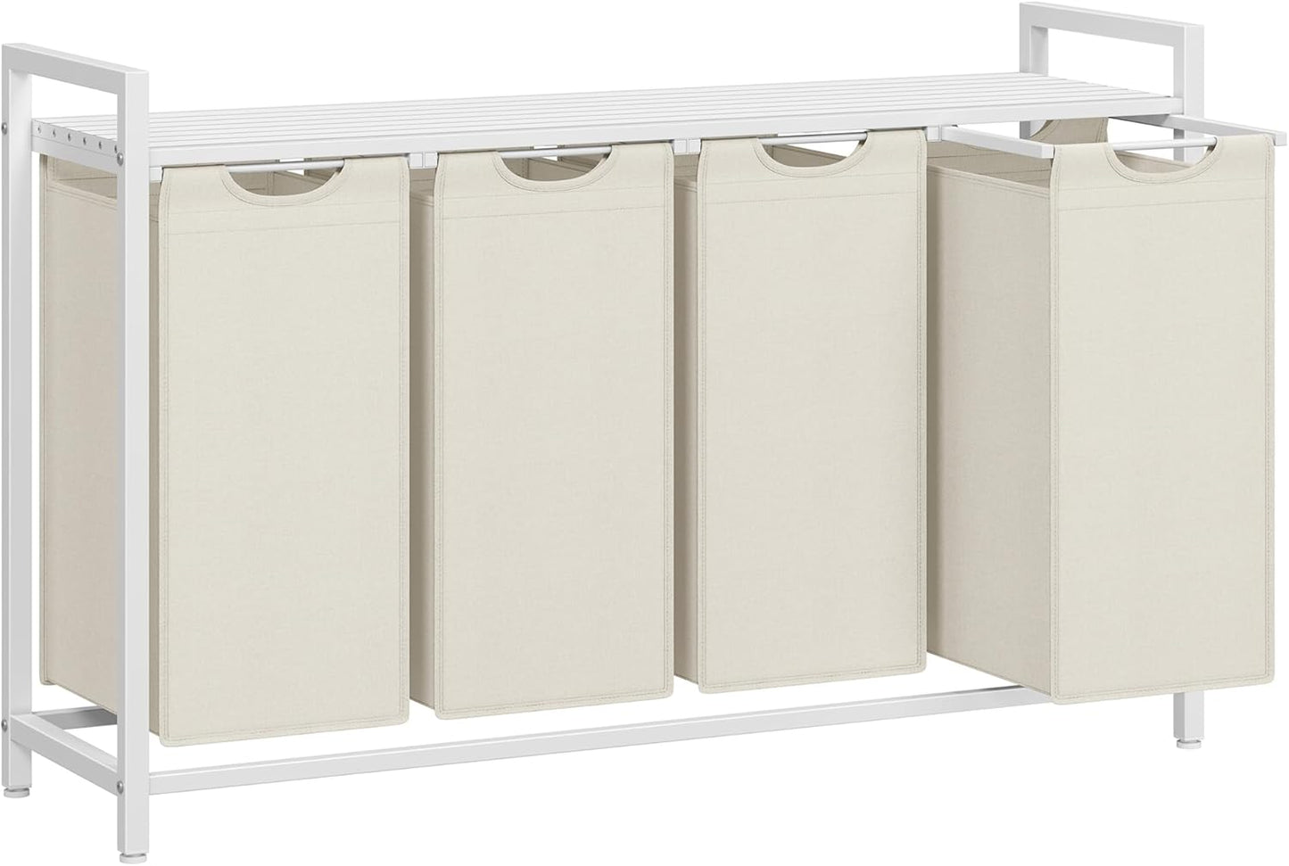 VASAGLE Laundry Hamper with 4 Removable Bags and Shelf
