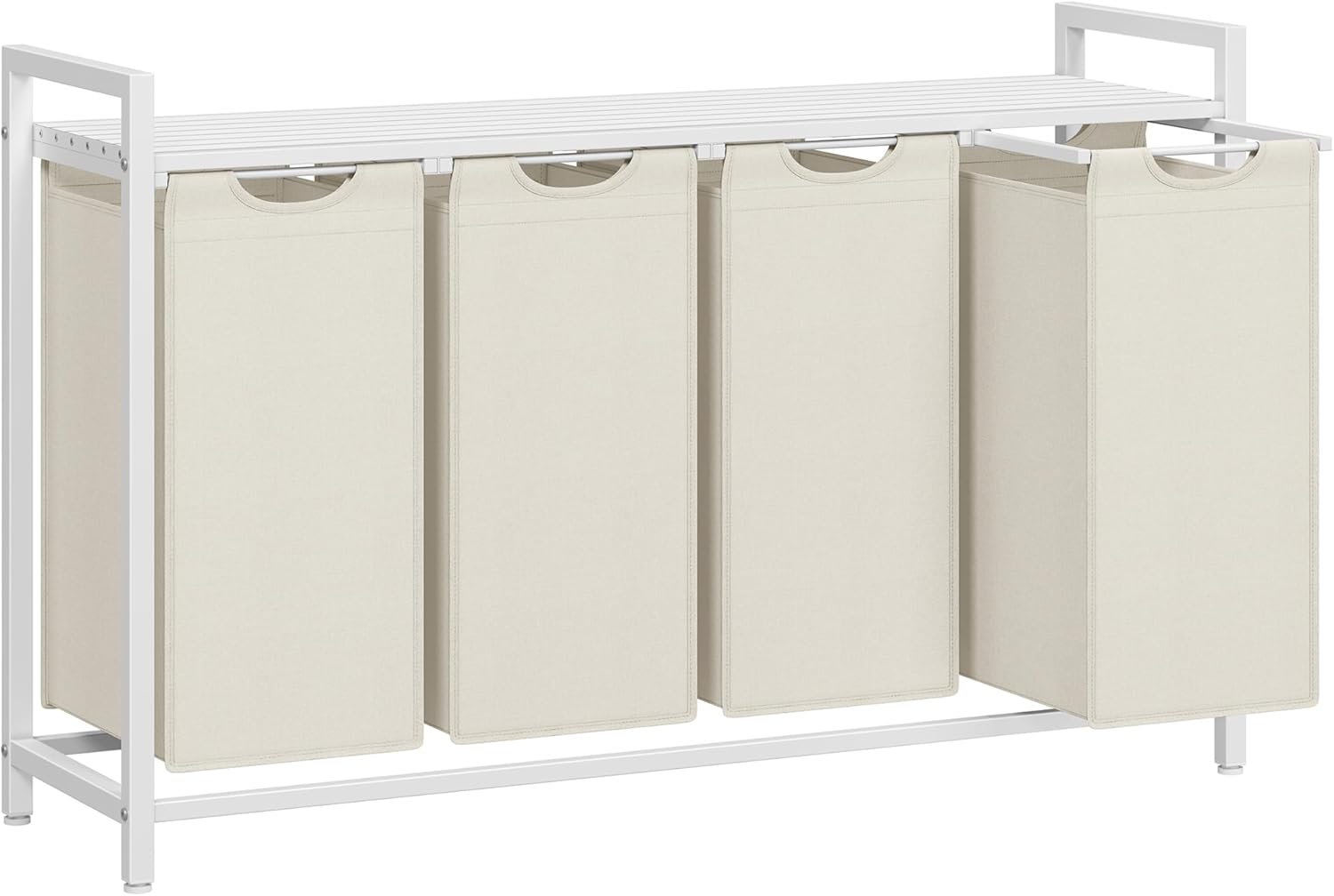 VASAGLE Laundry Hamper with 4 Removable Bags and Shelf