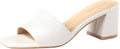 PIZZ ANNU Women's Square Open Toe Low Block Heels (Style YC1D)