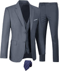 Furuyal Men's Slim Fit 3 Piece Suit Set - Tailored Wedding & Business