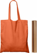 NPBAG 25 Pack 15 in x 16 in Orange Cotton Tote Bags - Bulk Blank Craft