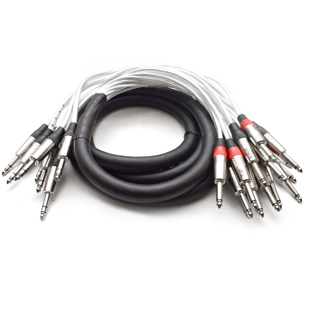 8 Channel 1/4in TRS Insert Snake Cable for Professional Use