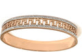 18kt Greek Key Meander Bracelet 8mm - Handmade Rose Gold Vermeil