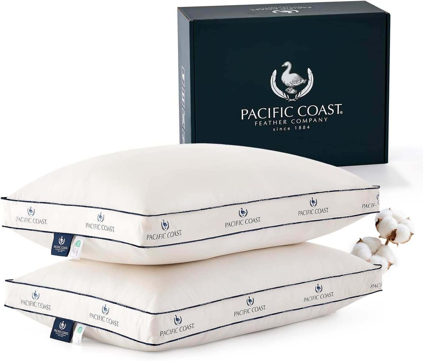 Pacific Coast Goose Feather and Down Pillows for Sleep Comfort