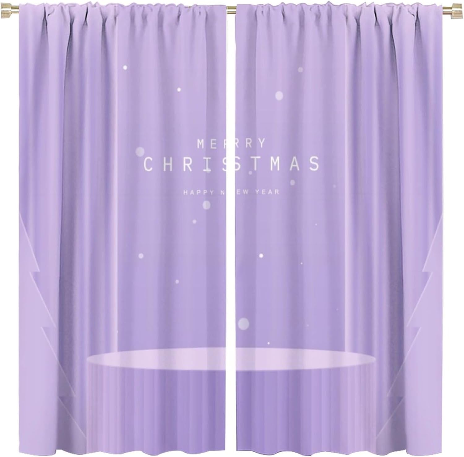 Rustic Barn Door Christmas Kitchen Curtains - Set of 2