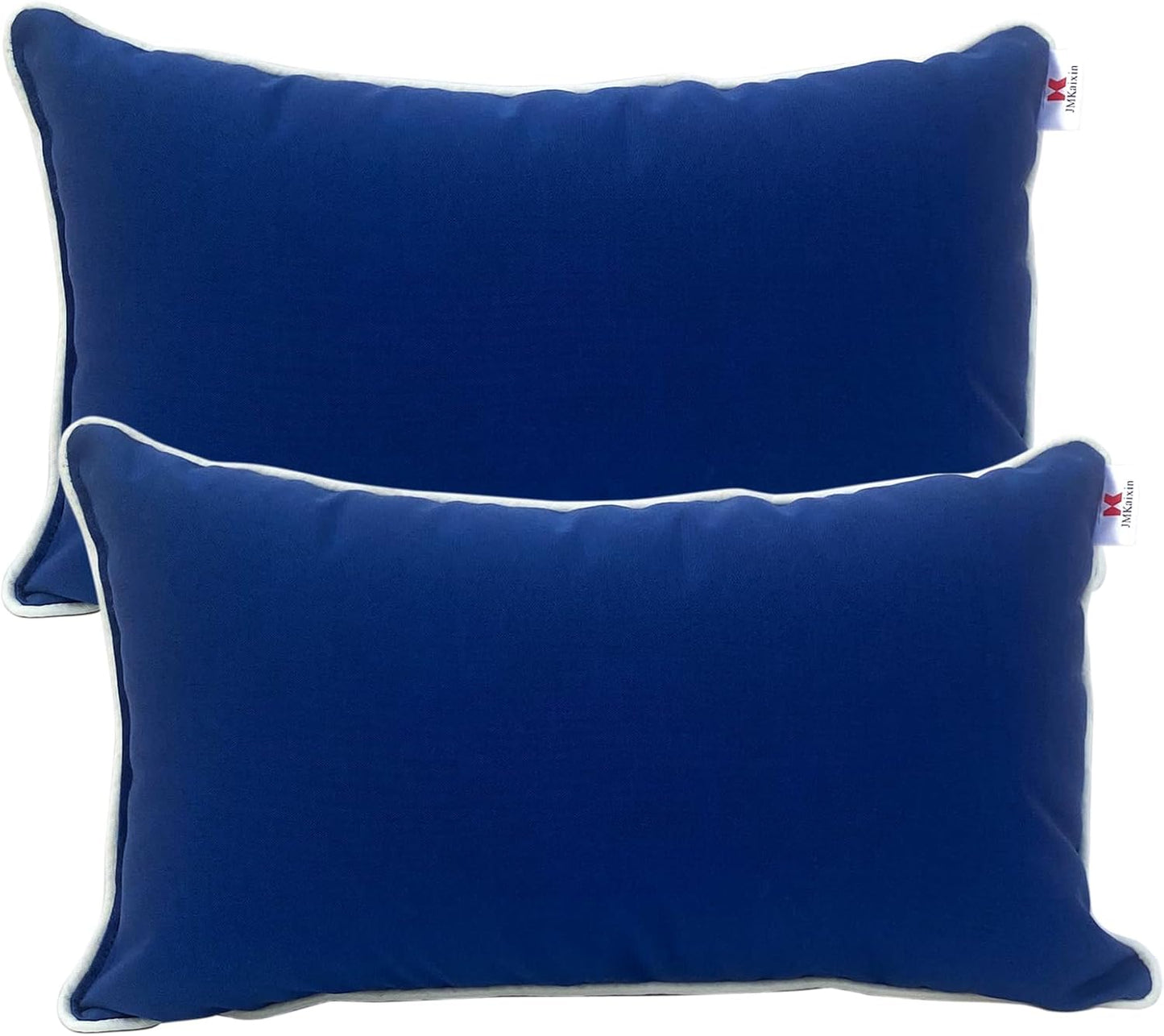 Pack of 2 Waterproof Outdoor Lumbar Pillows for Patio Use